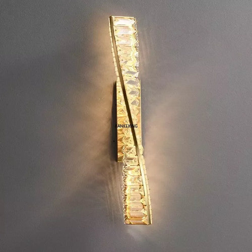 Creative and Personalized Long Crystal Light,Walkway Bedroom TV Background Wall Lamp Luxury Simple LED Suspension Lamps - vue 2 sur 12
