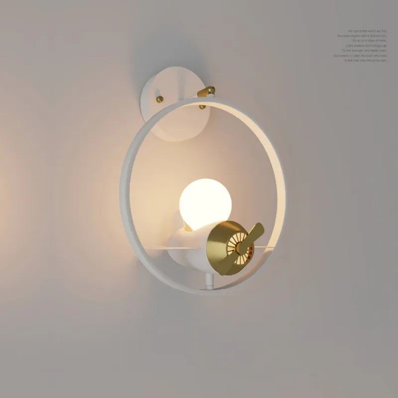 Modern wall light for children's bedroom with decorative LED lighting