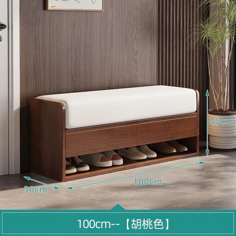 Nordic wooden changing stool with integrated storage - vue 10 sur 14