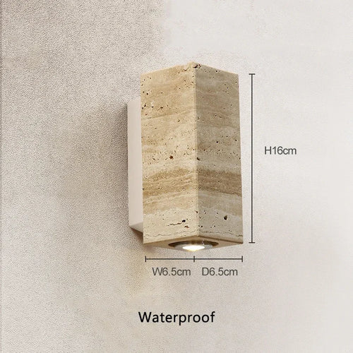 Wabi sabi marble LED wall light for interior decoration