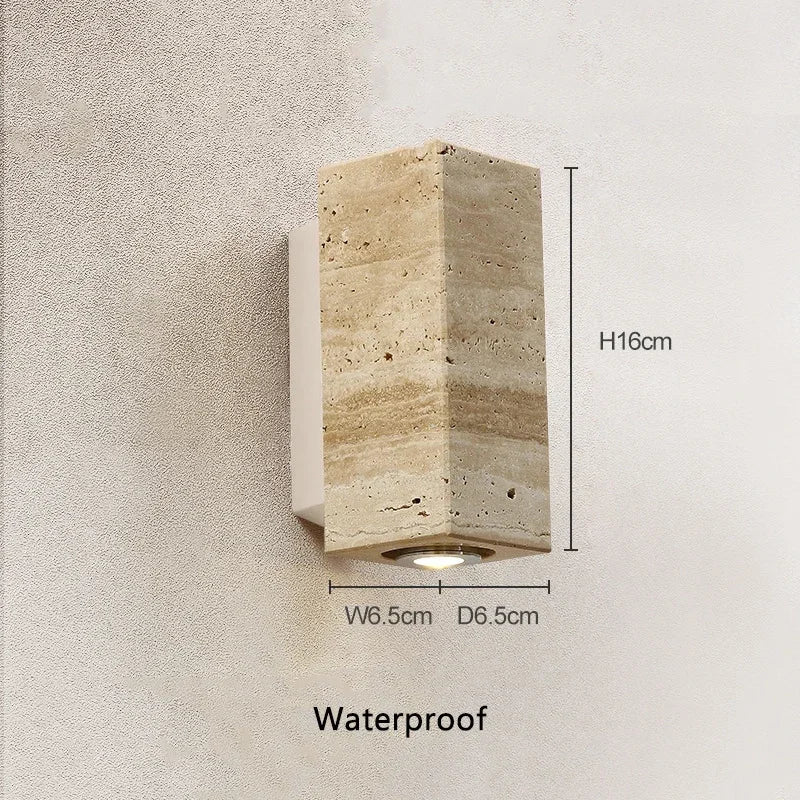 Wabi sabi marble LED wall light for interior decoration