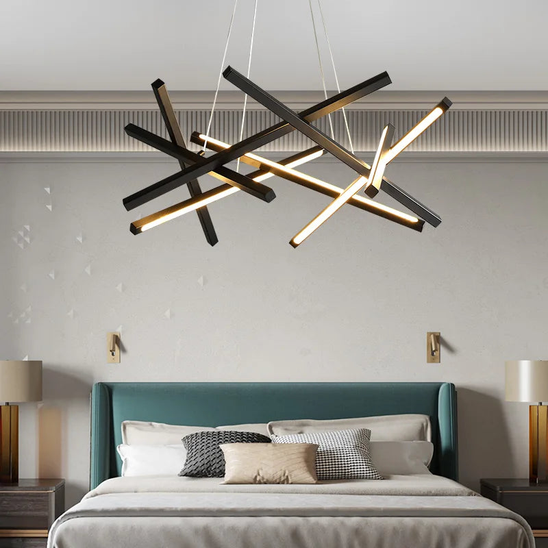 Modern rectangular LED pendant light with elegant design