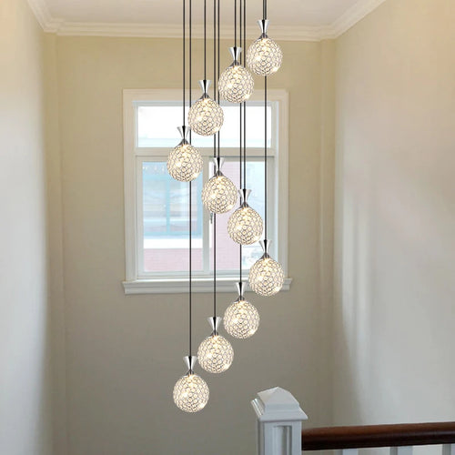 Modern crystal pendant light for elegant interiors - vue 4 sur 6