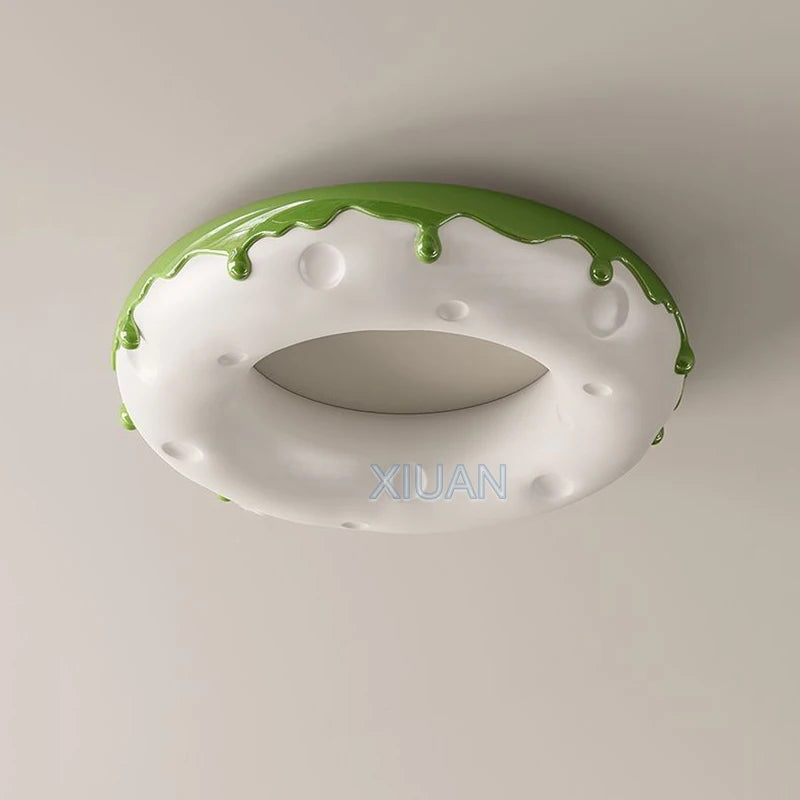 Donut chandelier bubble round lamp for children eye protection - vue 6 sur 24