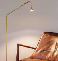 Minimalist gold long arm wall light for interior decoration