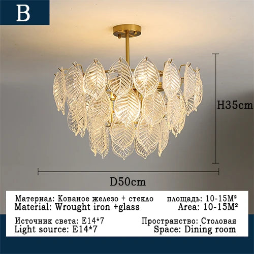 Modern glass chandelier for elegant and refined interior decor - vue 11 sur 11