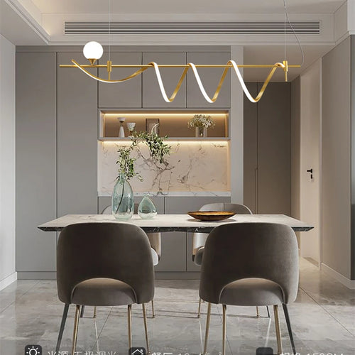 White glass-shaped chandelier with integrated LED lighting - vue 3 sur 7