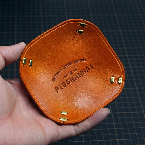 Leather storage tray for jewellery and assorted items - vue 10 sur 10