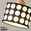 Retro walnut polka dot chandelier for interior decoration