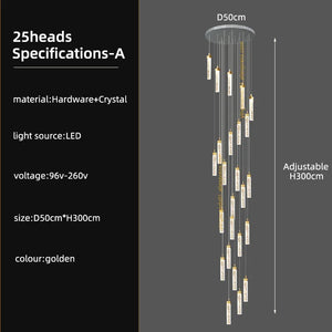 Modern LED crystal chandelier for elegant interiors