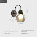 Postmodern copper wall light for interior decoration