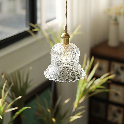 Transparent glass pendant for modern and elegant lighting - vue 3 sur 9