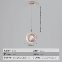 Luxury crystal pendant light for modern interior decor