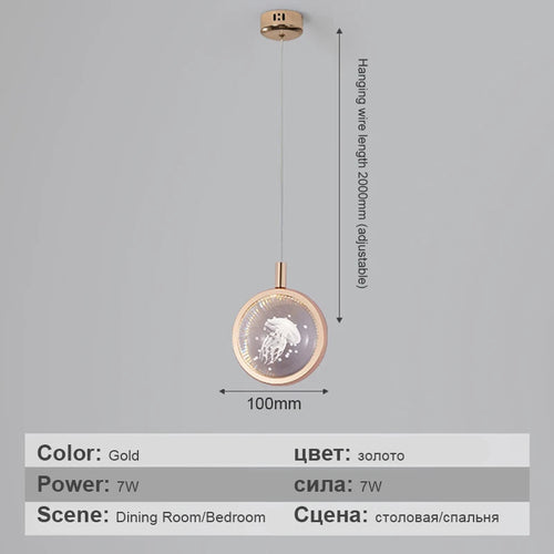 Luxury crystal pendant light for modern interior decor