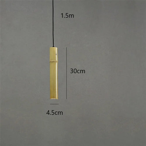 Minimalist Chinese style bamboo pendant light LED