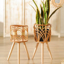 Decorative and practical woven rattan plant and flower pot