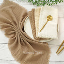 Rustic cotton gauze napkins set of 12