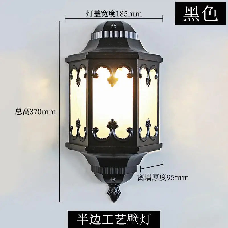 Aluminium outdoor wall light for walkway and garden
