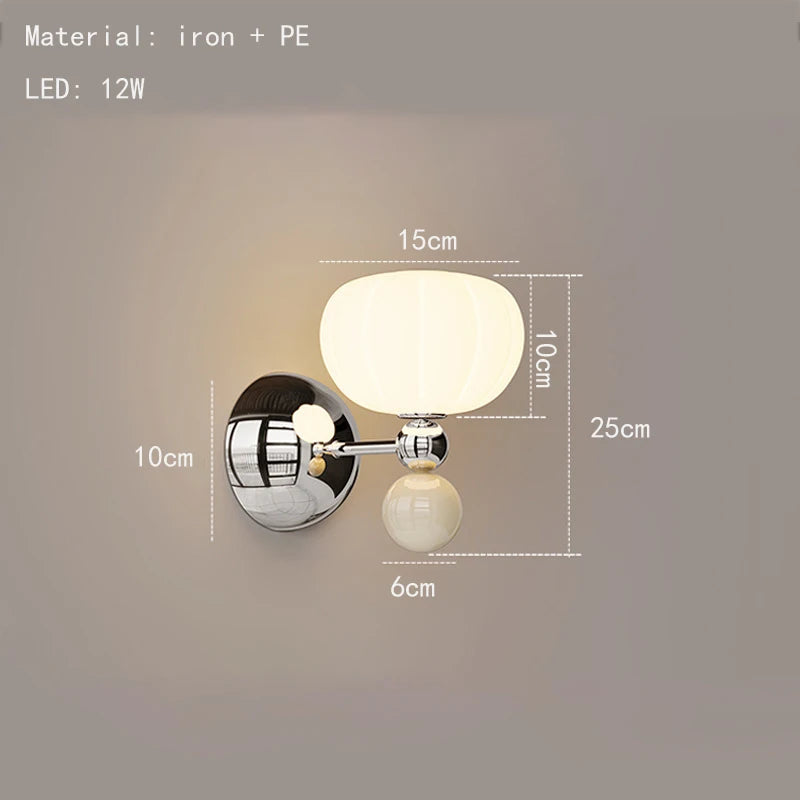 applique murale led moderne en acrylique avec métal chromé modifiable - vue 9 sur 12