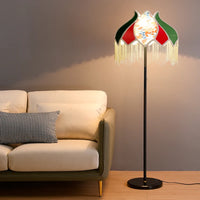 Retro fabric LED floor lamp for elegant decor