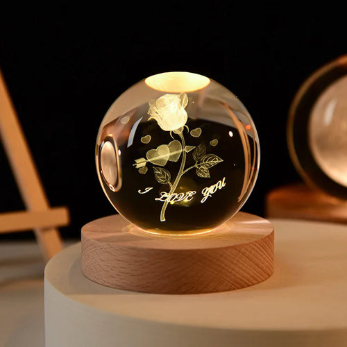 3D crystal ball solar system engraved decorative gift - vue 23 sur 32