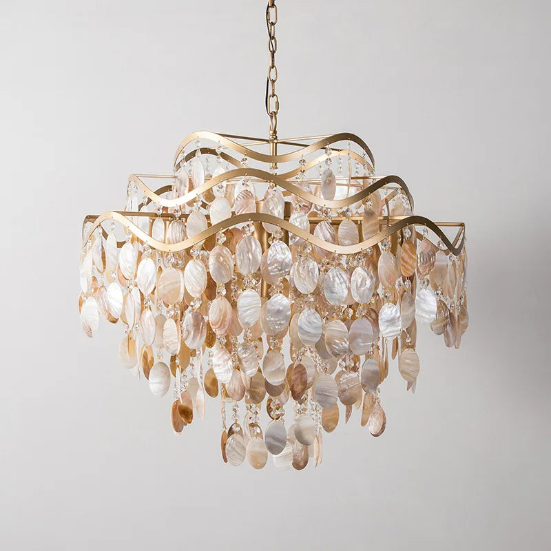American style shell conch LED chandelier