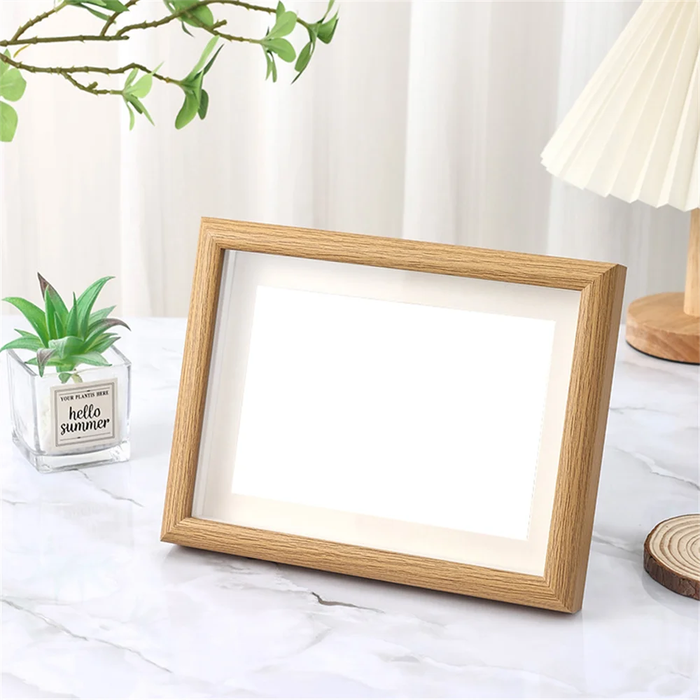 Wooden photo frame for family, wedding and travel portraits