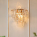 Gold glass wall light for interiors and restaurants