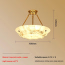 Minimalist copper and marble chandelier modern design