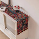 Nordic style jacquard animal table runner with tassels