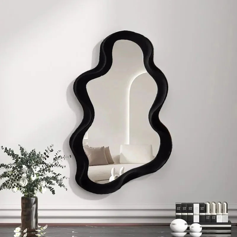 Decorative cloud-shaped hanging makeup mirror