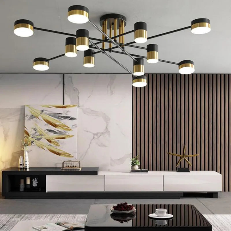 Modern nordic LED chandelier for interior - vue 6 sur 11