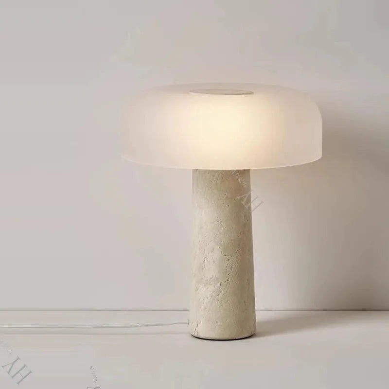 Natural stone retro bedside lamp home decor designer style