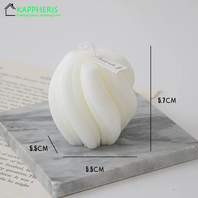 decorative swirl scented candles aesthetic aromatic for home - vue 14 sur 20
