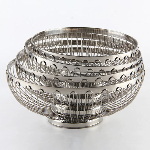 Stainless steel fruit basket for fresh vegetables and storage - vue 2 sur 8