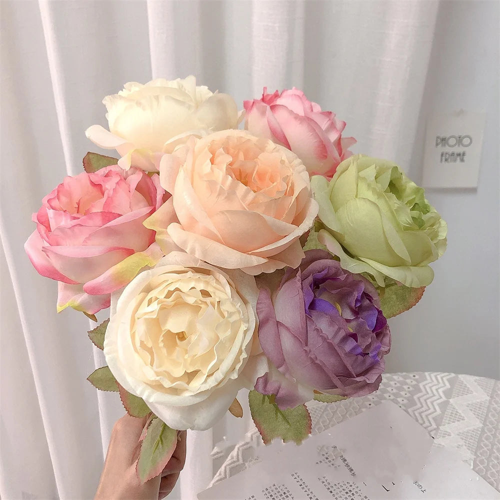 Silk fabric flowers for floral decorations and bouquets - vue 4 sur 19