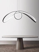 Aluminium butterfly-shaped chandelier with LED lighting