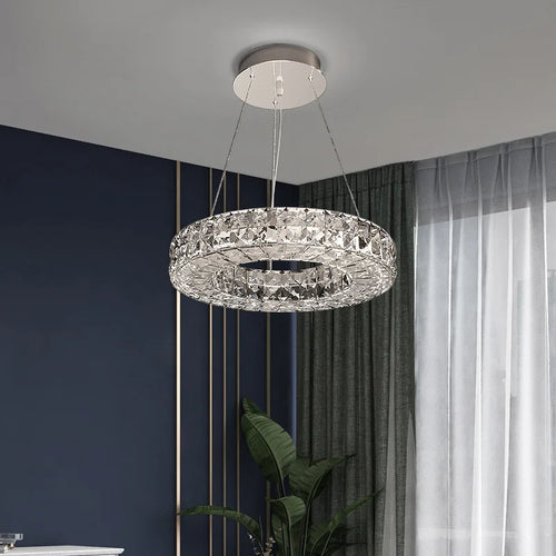 Luxury decorative crystal chandelier with simple design new collection - vue 3 sur 14