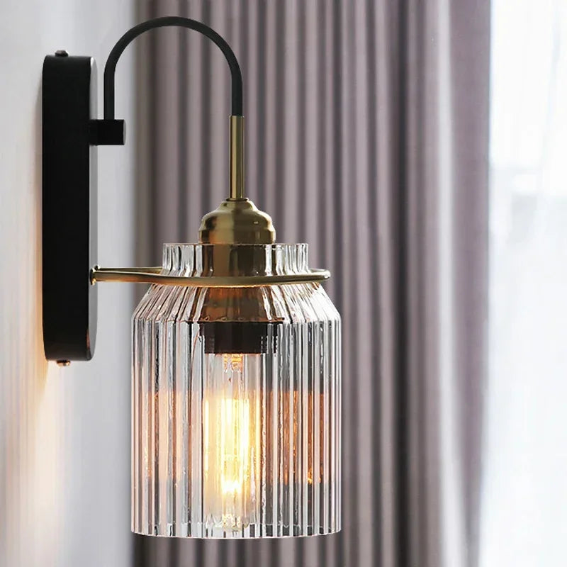 Modern glass wall light for interior decoration