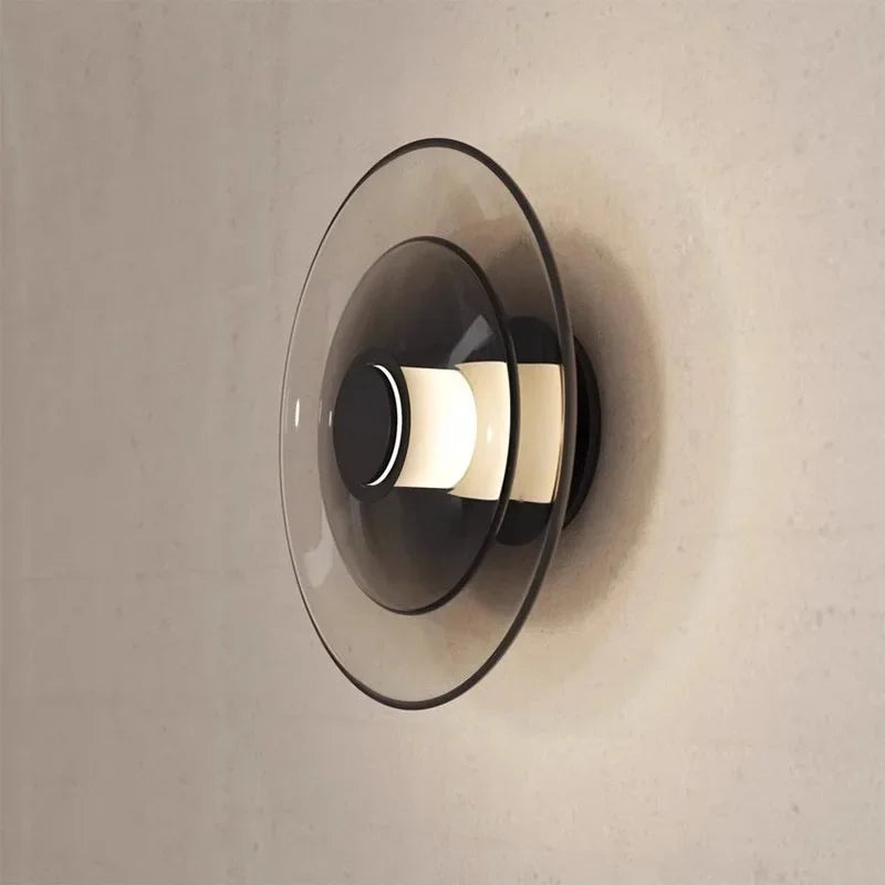 Modern glass wall light for elegant interior décor