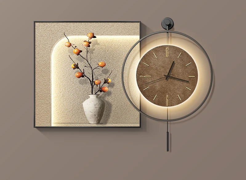 large size wall clock classic design modern metal - vue 8 sur 11