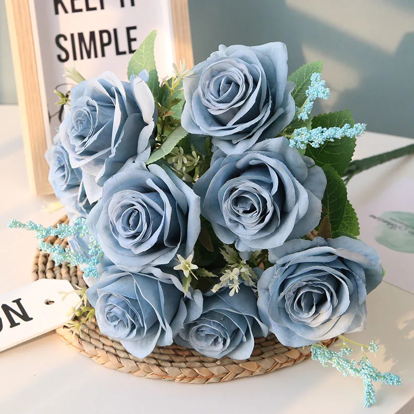 Artificial rose bouquet for weddings and home decor - vue 3 sur 12