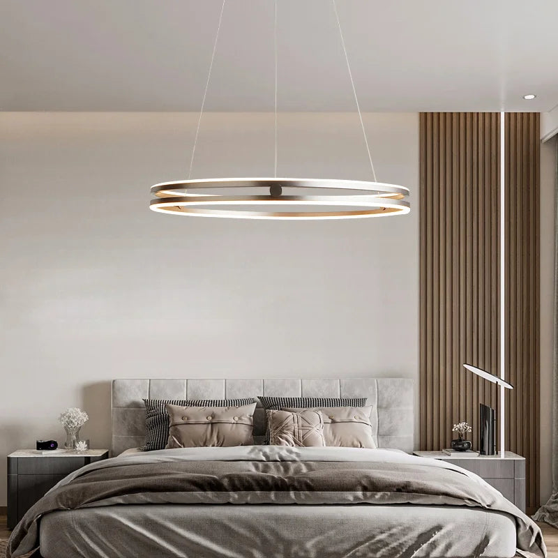 Modern circular chandelier for creative and elegant interior decor - vue 3 sur 15