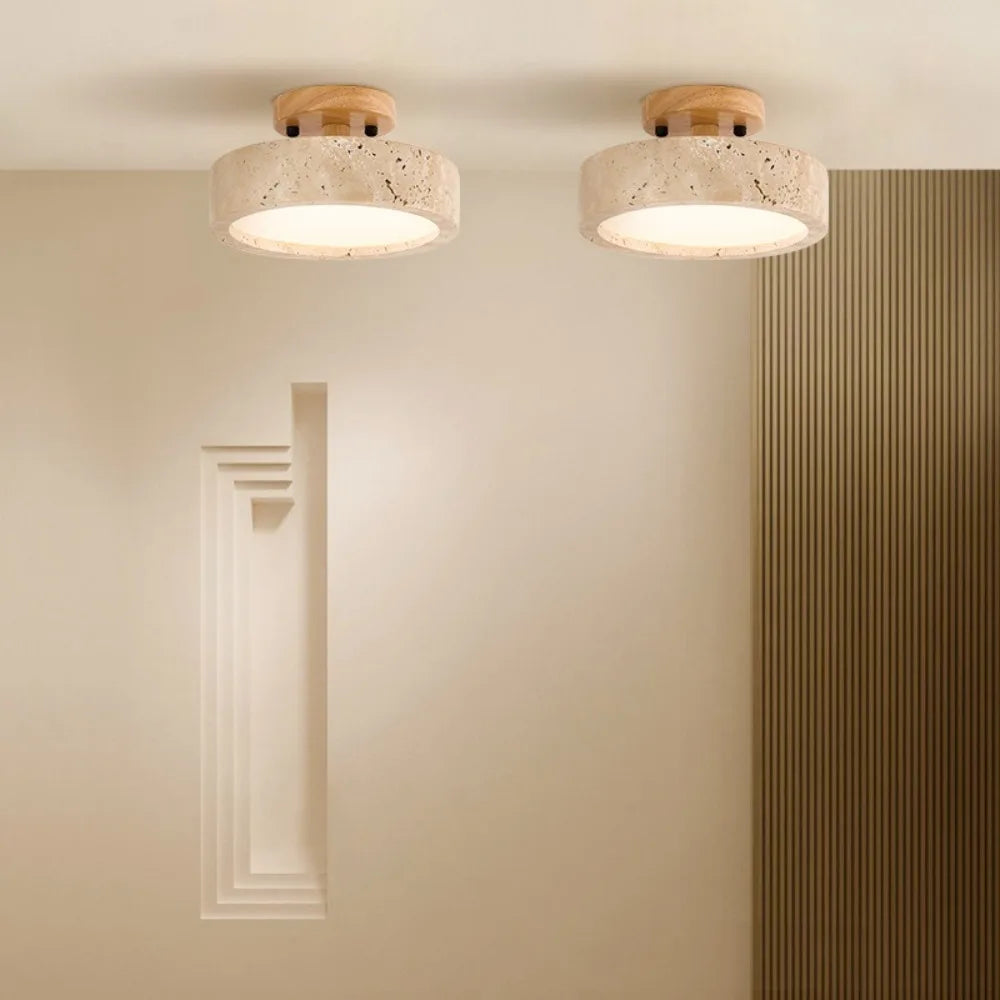 Wabi sabi marble ceiling light for indoor and outdoor decor