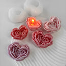 silicone love flower mold for candles and soap DIY