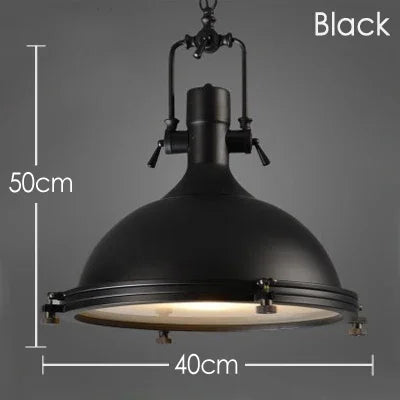 Retro metal pendant light for industrial interior decor - vue 11 sur 10