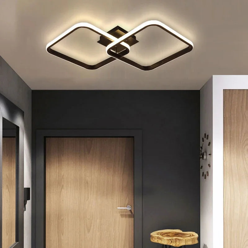 Modern LED chandelier for hallway, corridor and indoor spaces - vue 3 sur 24