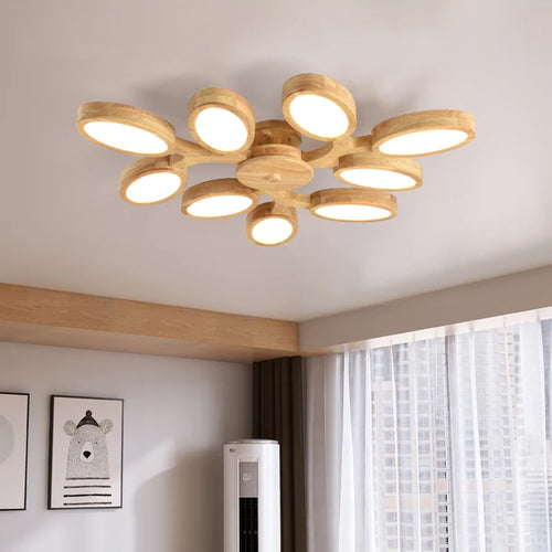 Modern LED chandelier with tree design for interior decor - vue 3 sur 9