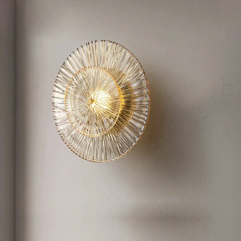 Post-modern glass wall light for an elegant interior