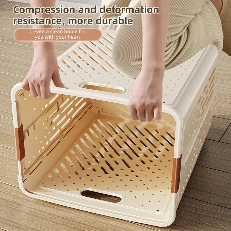 Foldable laundry basket with wheels large capacity multifunctional - vue 4 sur 14